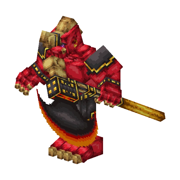 Renderização 3D de Berserker Demoníaco