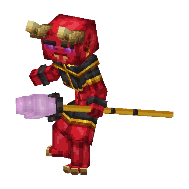 Renderização 3D de Mago Demoníaco